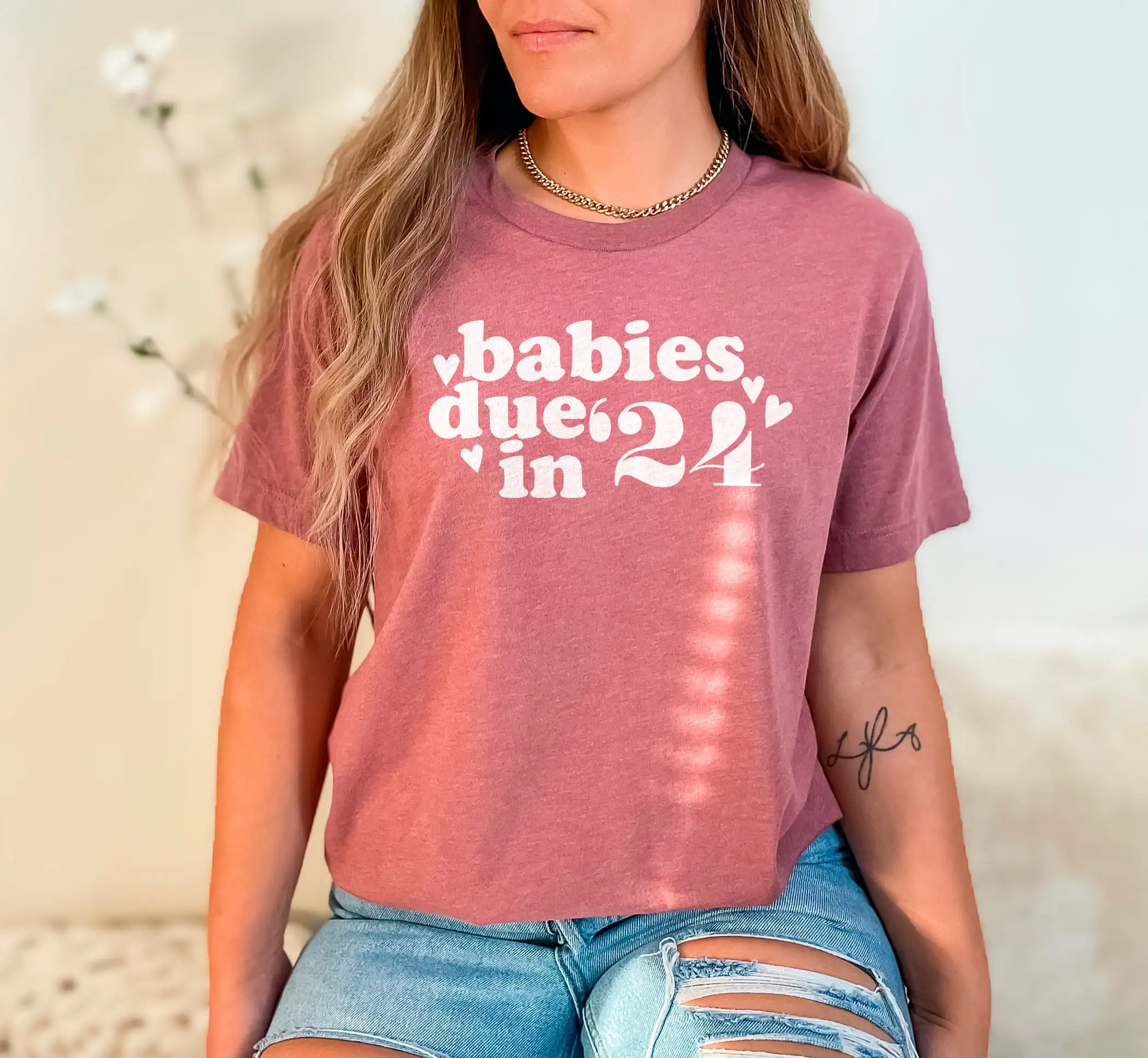 Babies Due In 24 T Shirt Expecting Twins Twin Mom Mothers Day Pregnancy Mama Cute S