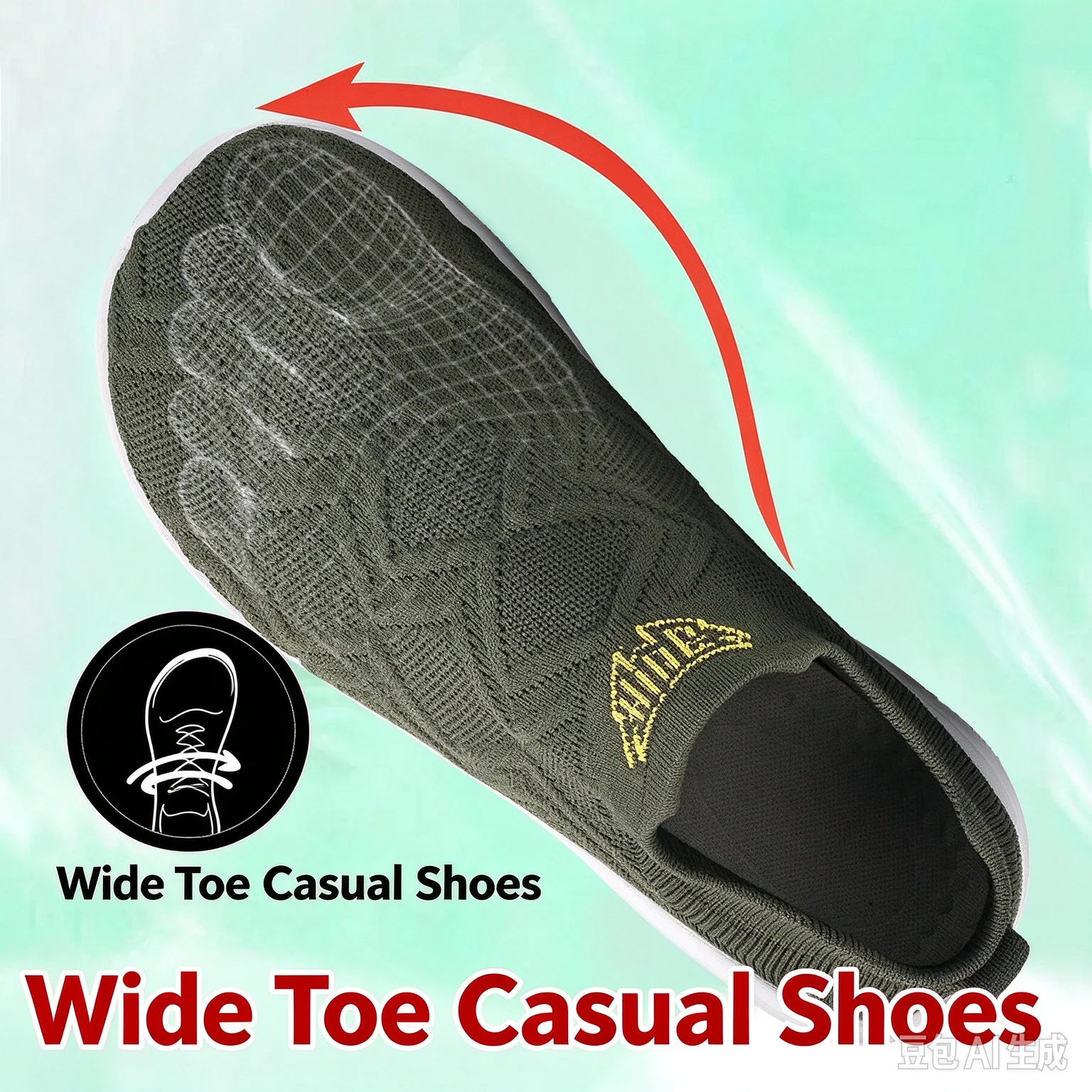 Men Extra Wide Orthopedic Diabetic Sock Shoes Slip On Breathable Walking Sneakers for Elderly Swollen Feet & Foot Pain Relief