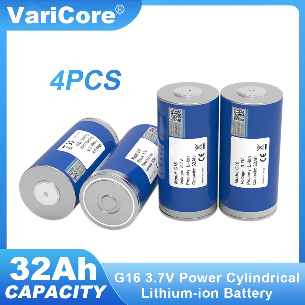 

4pcs 3.7V 46950 32Ah Lithium Rechargeable Battery 10C 320A discharge DIY Automotive Ignition Energy Storage Inverter Grade A