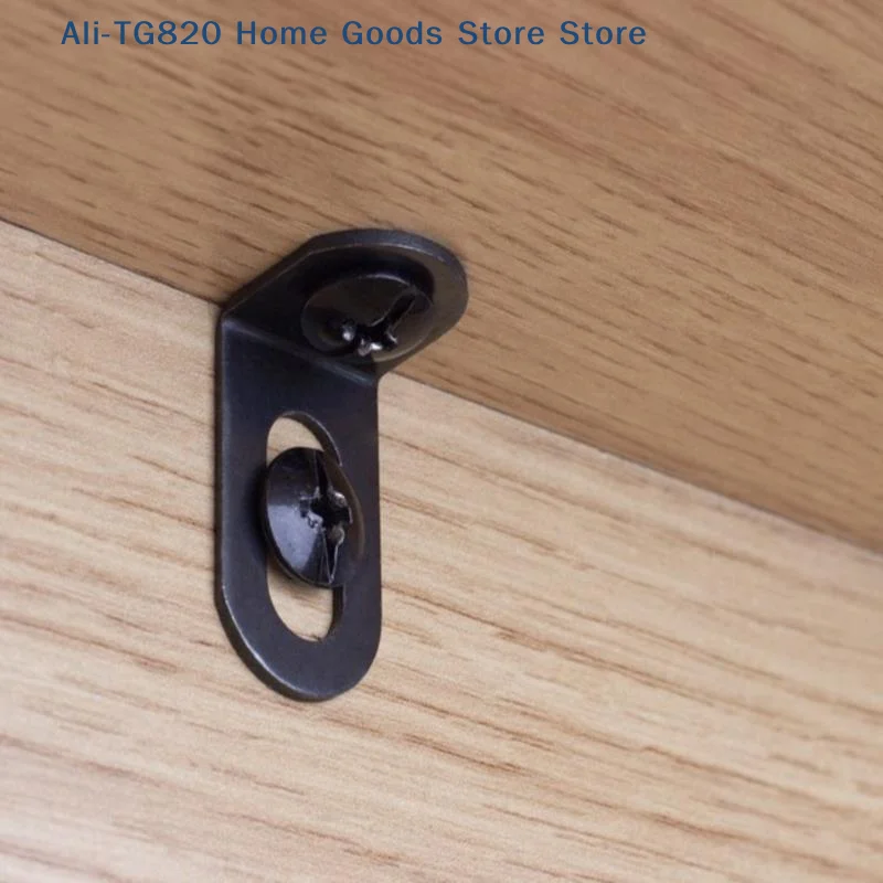 [TG820]10pcs Metal Corner Braces Brackets Right Angle L Shape Brace Bracket Black