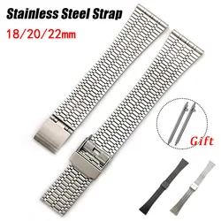 Stainless Steel Strap 18mm 20mm 22mm Band Metal Watchbands Quick Release Bracelet Universal Replacement Belt for Man Woman