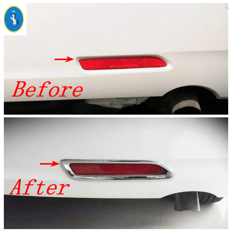 

For Toyota Sienna XL30 2011 - 2020 ABS Car Rear Bumper Fog Lights Lamp Cover Trim Chrome ABS Exterior Refit Kit Accessories