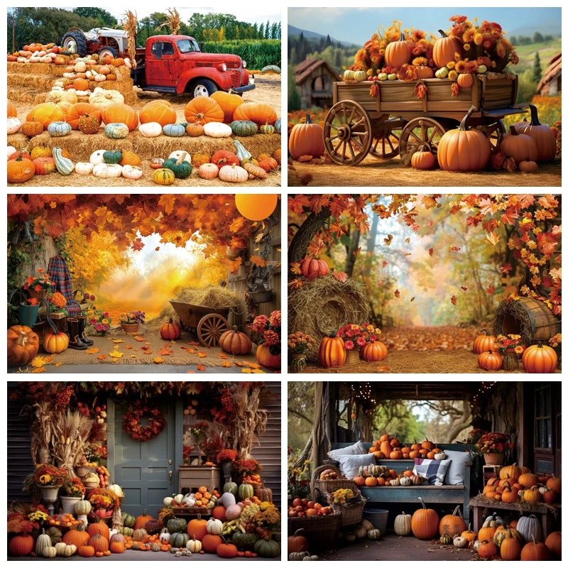 

Autumn Country Warehouse Backdrop Fall Farm Barn Harvest Wild West Cowboy Baby Birthday Photography Background Photo Studio Prop