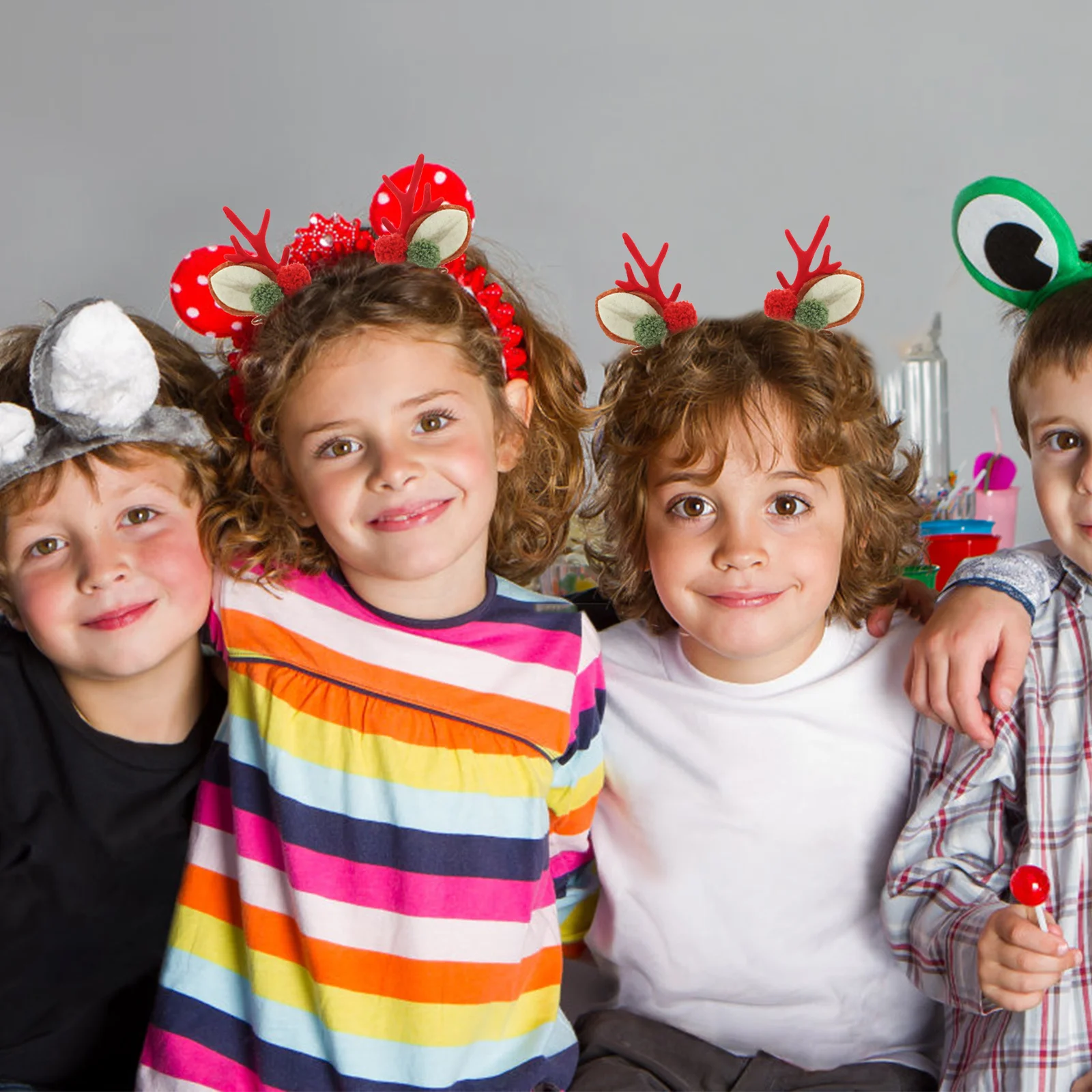 

4Pairs Christmas Reindeer Horn Hair Clips Antler Hair Accessories Xmas Party Hairpins Festive Headwear Christmas Hairpins