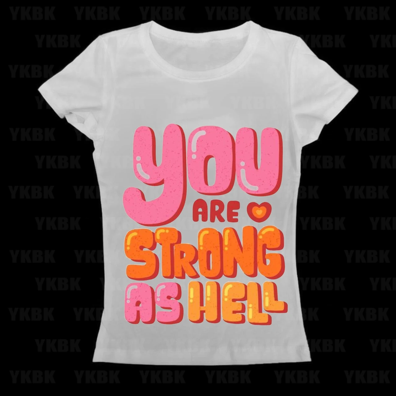 You are strong as hell Letter print graphics Trashy Tees Tops Goth Vintage Print Casual Slim Tees Y2k Style Summer Tees Women