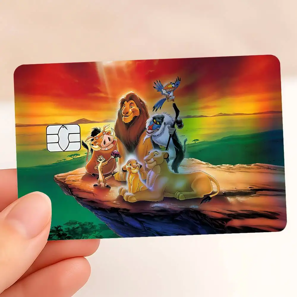 Vintage L-LionS K-King Cartoon Holographic Sticker Laser Film Shinny Skin For Debit Credit Bank Card