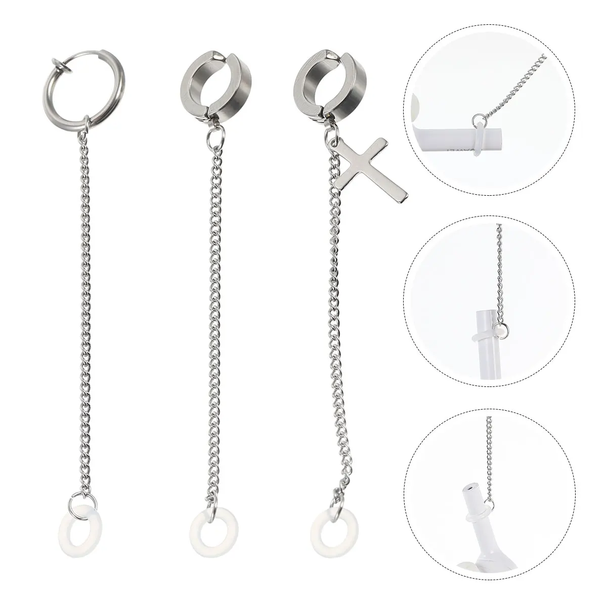 3 قطعة أشرطة حلق مكافحة خسر حامل خطاف لاسلكي سماعة أقراط واقية ملحقات سماعات الأذن لسماعات الأذن