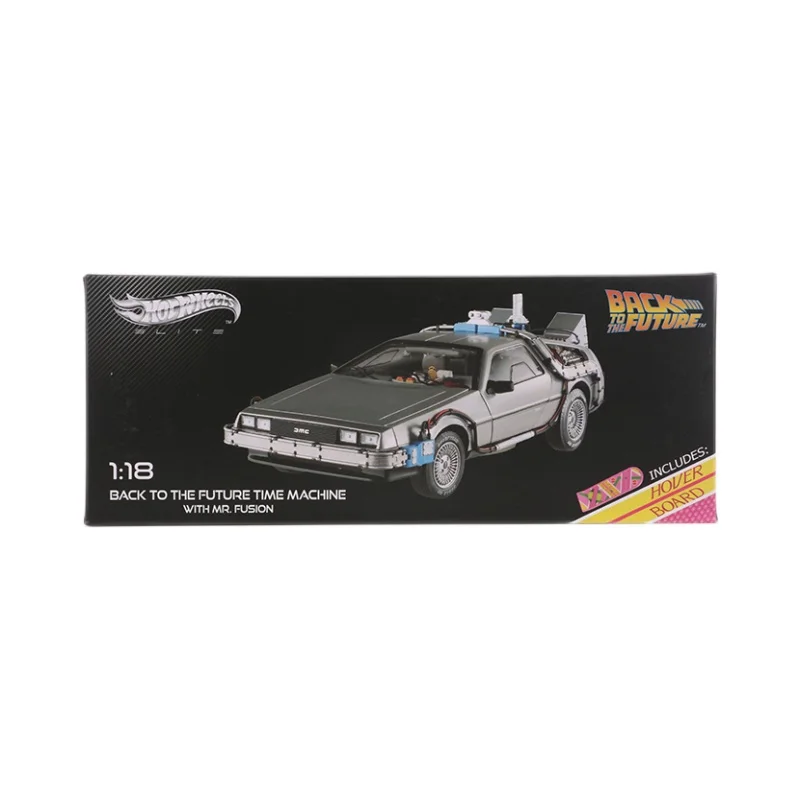 Hot Wheels BACK TO THE FUTURE TIME MACHINE WITH MR.FUSION 1/18 Metal Die-cast Model Toy HGM12