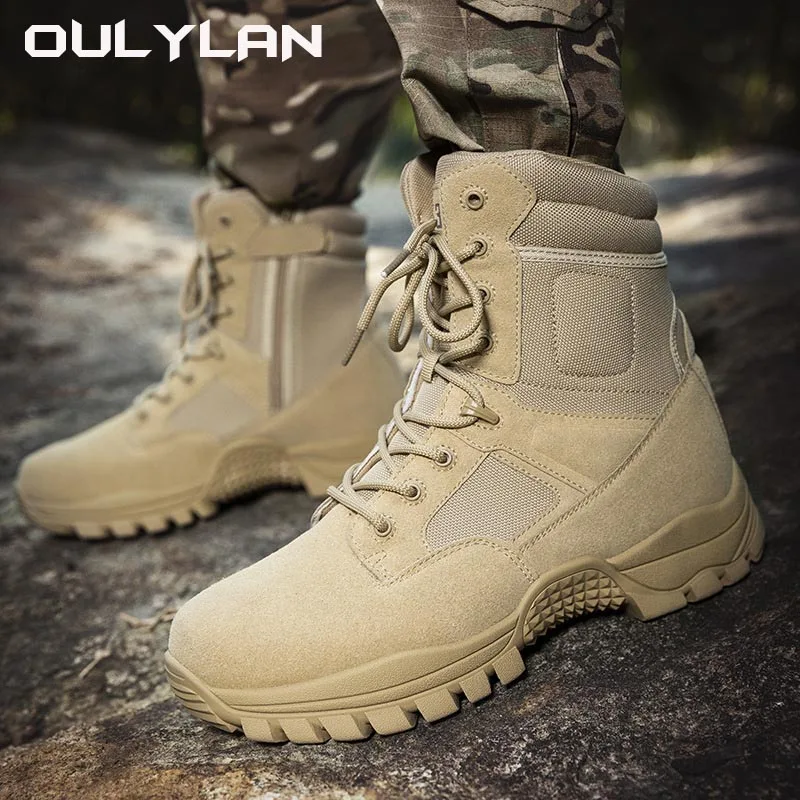 New Summer Breathable Tactical Boots Men Special Forces Outdoor Sports Hiking Climbing Shoes Combat Boots Men's Army Ankle Boots