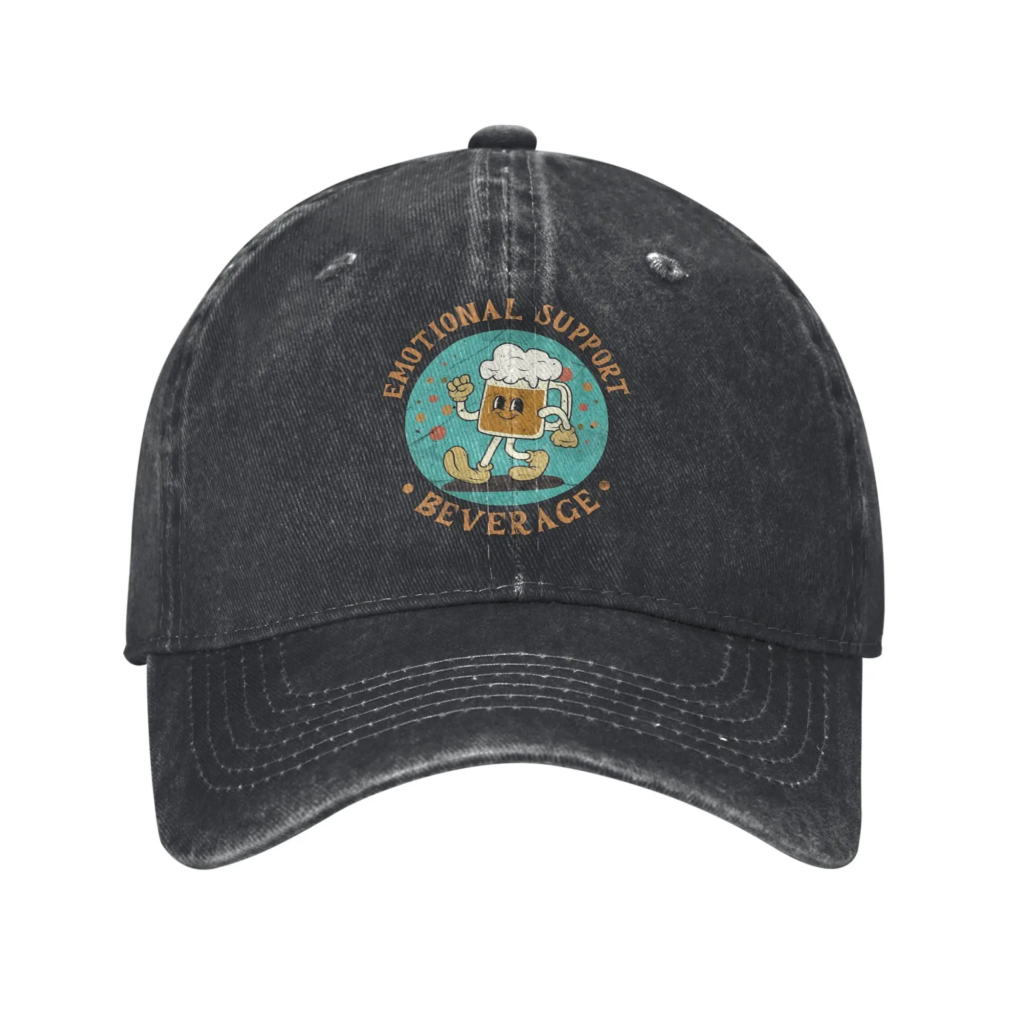 Emotional Support Drinking Buddy Beer Trucker Hats Outfit For Men Women Baseball Cap  Retro Headwear Sun Caps Adjustable