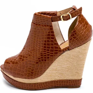 Frauen Sandale geschlossene High Heels Anabela 3013 Komfort 12 Hauptverkäufe Sadalha Anabela - №9