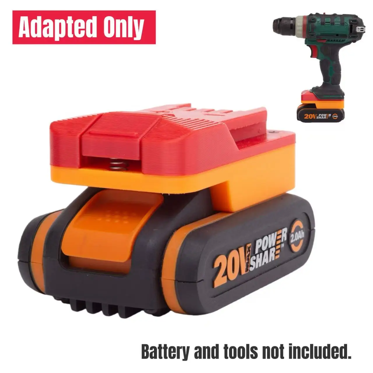 

Адаптер аккумулятора для литиевого аккумулятора Worx 4pin 20V в конвертер электроинструментов Parkside X20V (инструменты и аккумулятор не входят)