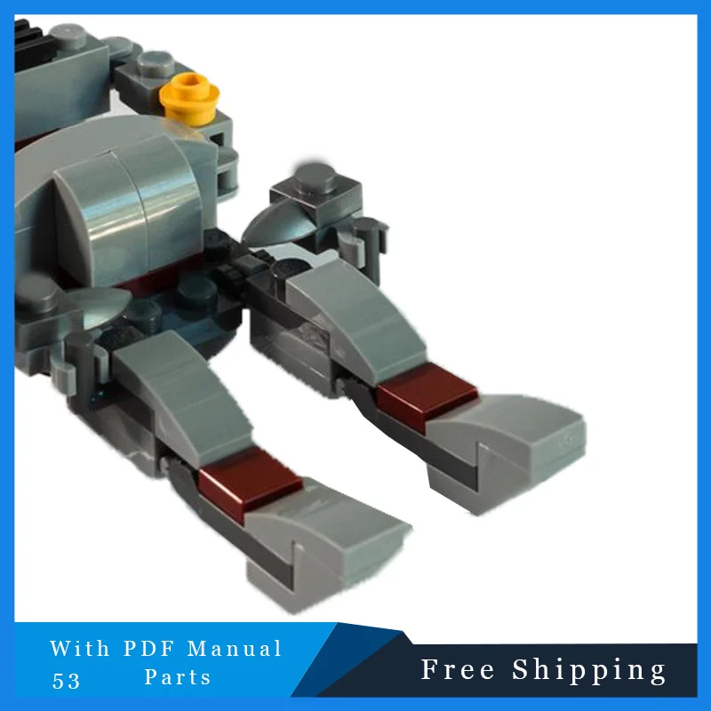 53 pçs moc estrela batalha bloco de construção modelo quebra-cabeça combate tripulado nave espacial crianças brinquedo educativo diy montagem presente do feriado