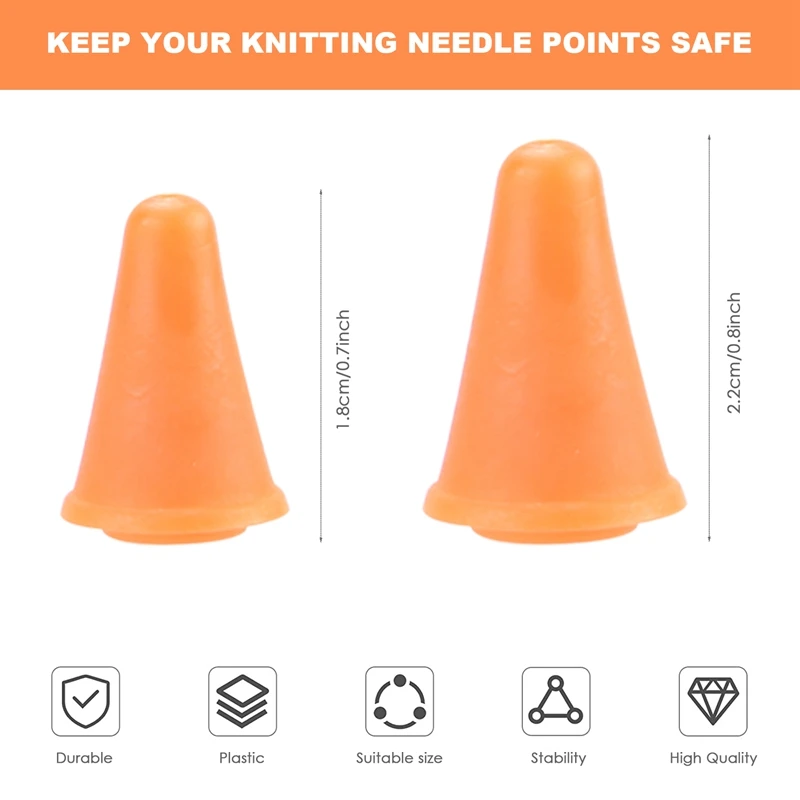 

40 Pieces Multi-Colored Needle Point Stoppers Needle Point Protectors Needles Knitting Accessories With Plastic Storage Box, 2 S