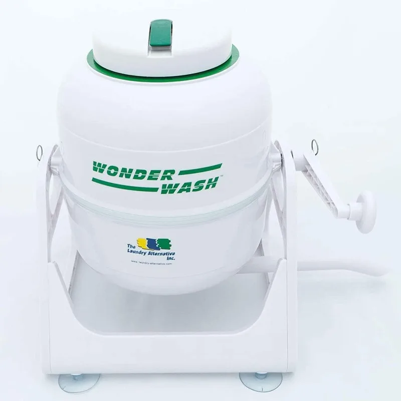 WonderWash Portable Mini Washing Machine for Apartment & Tiny Spaces - Manual Hand Clothes Washer with Retro Design