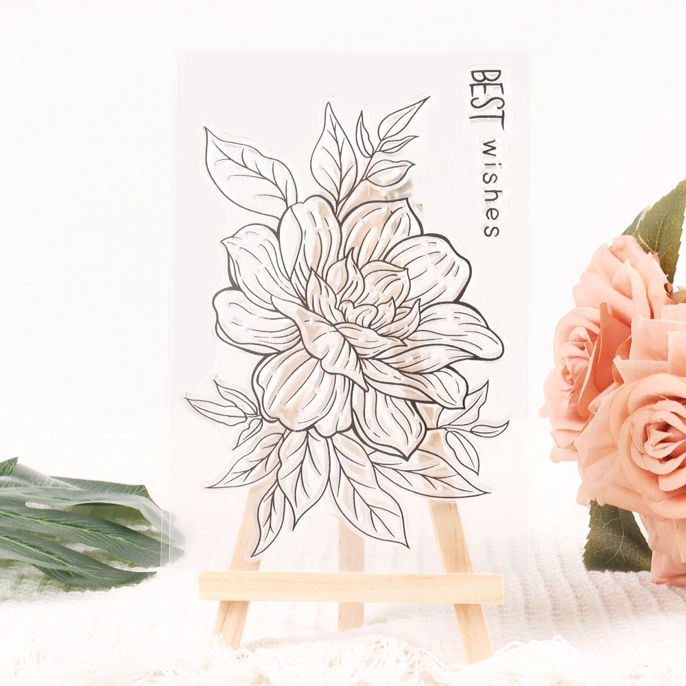 Vintage Flower Series Clear Silicone Stamps Journal Handbook Scrapbook Album Labels DIY Collage Aesthetic Craft Rubber Stamps