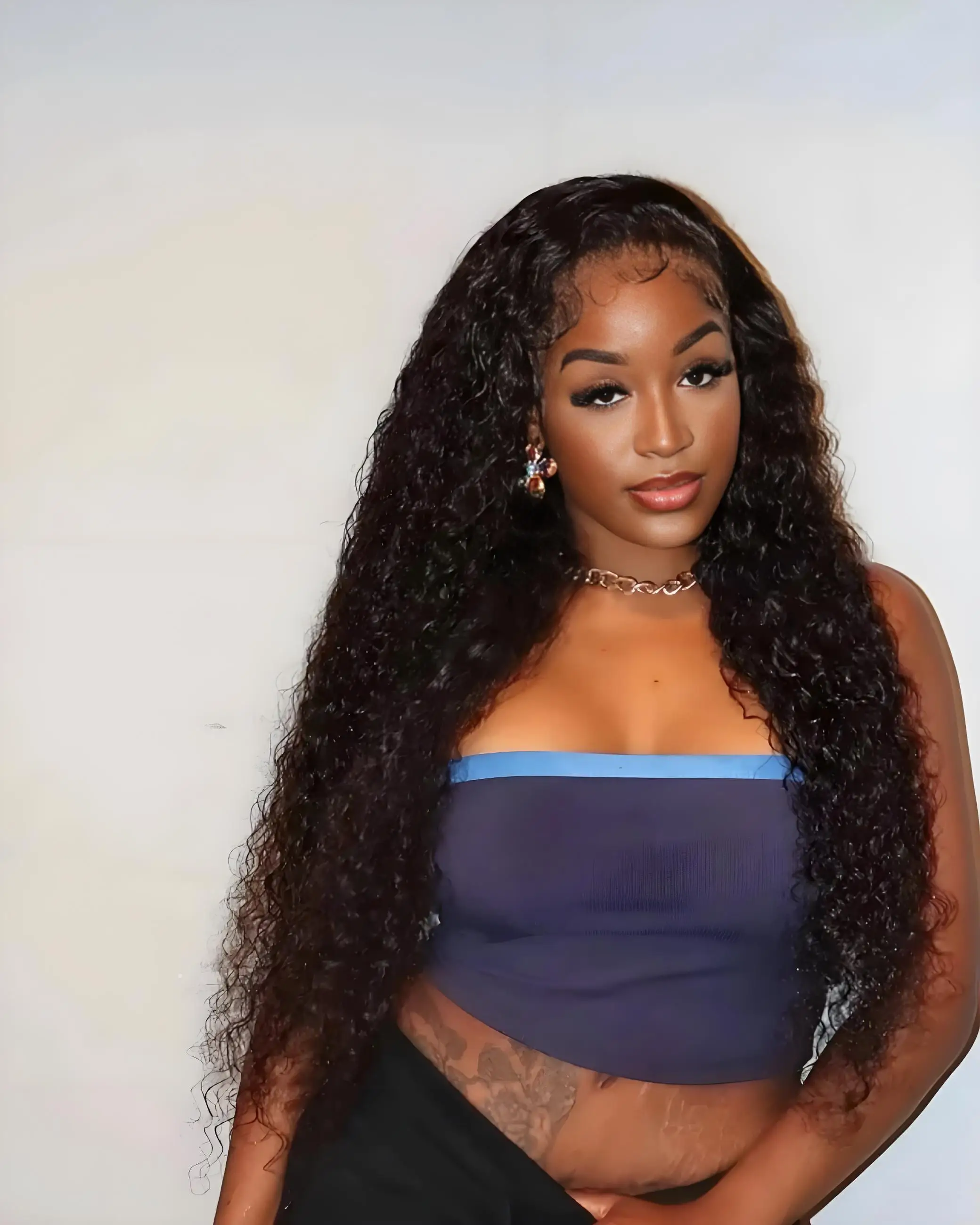 

Парик из натуральных волос, плотность 250, глубокая волна, 13x6 HD, с предварительно выкнутой линией роста, прозрачный, 13x4, предварительно обрезанный, 44 дюйма, бразильские кудри