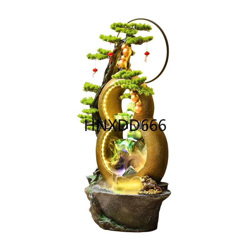 

Chinese-style golden toad circulating water landscape fountain ornament gourd flowing water lucky living room decoration office