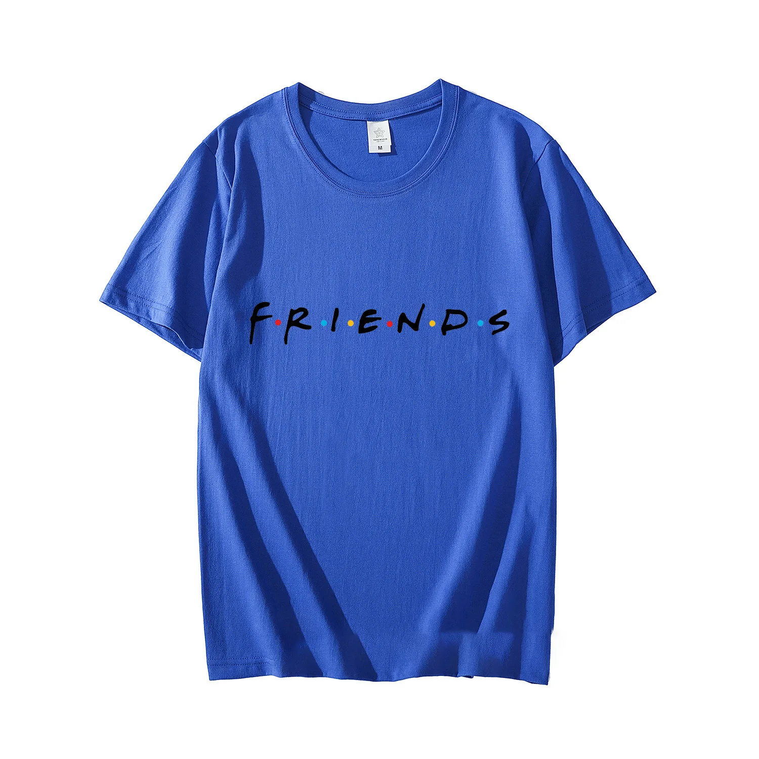 Friends TV Show Short Sleeve T-Shirt Men's Summer Cotton Letter Print Harajuku Style Streetwear Top for Women