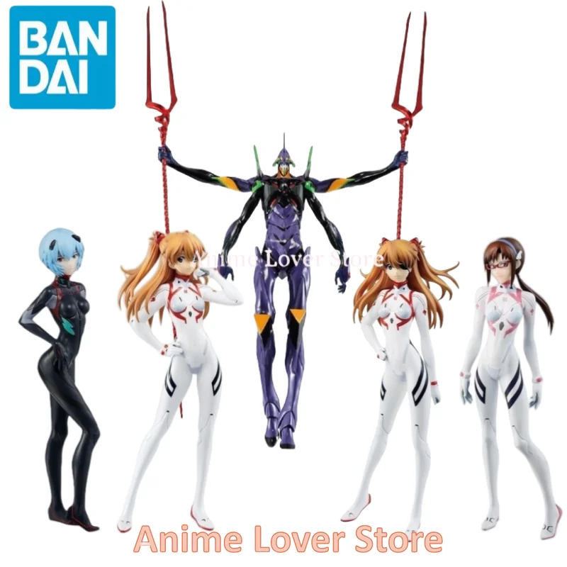 

Bandai Original Ichiban Kuji EVANGELION Anime Figure EVA-13 Asuka Ayanami Rei Makinami Mari Illust Collectible Model Ornaments