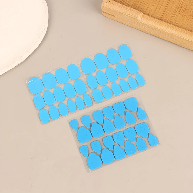 10Pcs 24 Pills/Sheet UV Double Side Adhesive Tape Glue Sticker False Nail Glue For Fake Nails Tips Clear Jelly Pad Press Tool