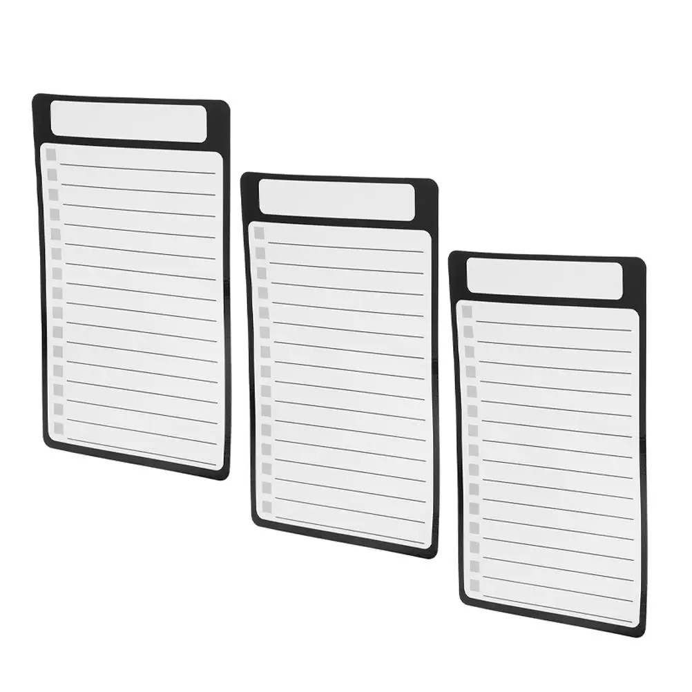 

3 Pcs Fridge Magnet Memo Board Pet Film Checklist Dry Erase Grocery List Magnetic Whiteboard for Home Office School