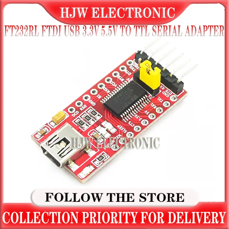 

HJW FT232RL FTDI USB 3.3V 5.5V to TTL Serial Adapter Module for Arduino FT232 Mini Port.Buy a good quality Please choose me