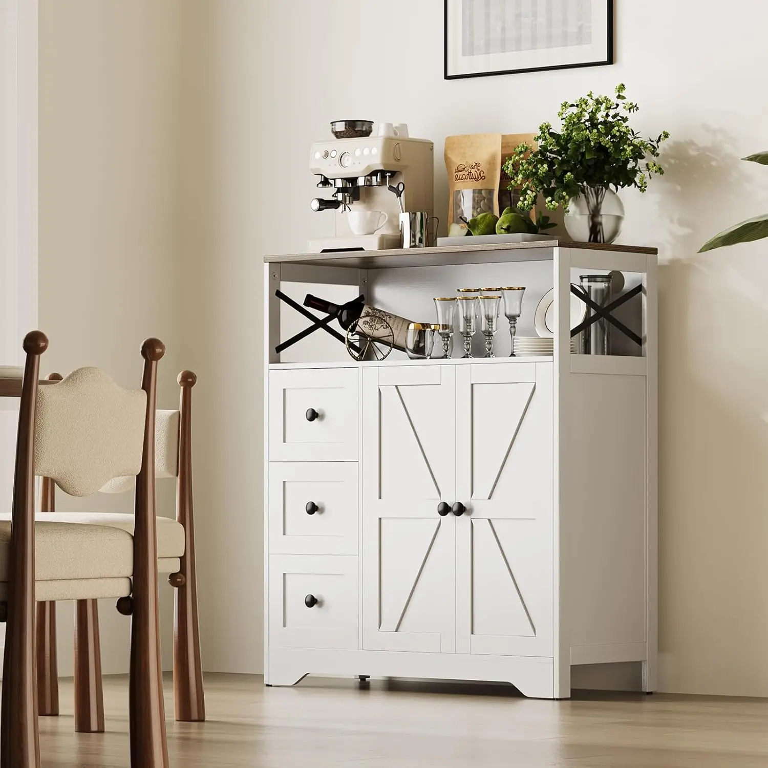 خزانة تخزين LED للمزرعة مع أبواب ورفوف وأدراج ومآخذ طاقة