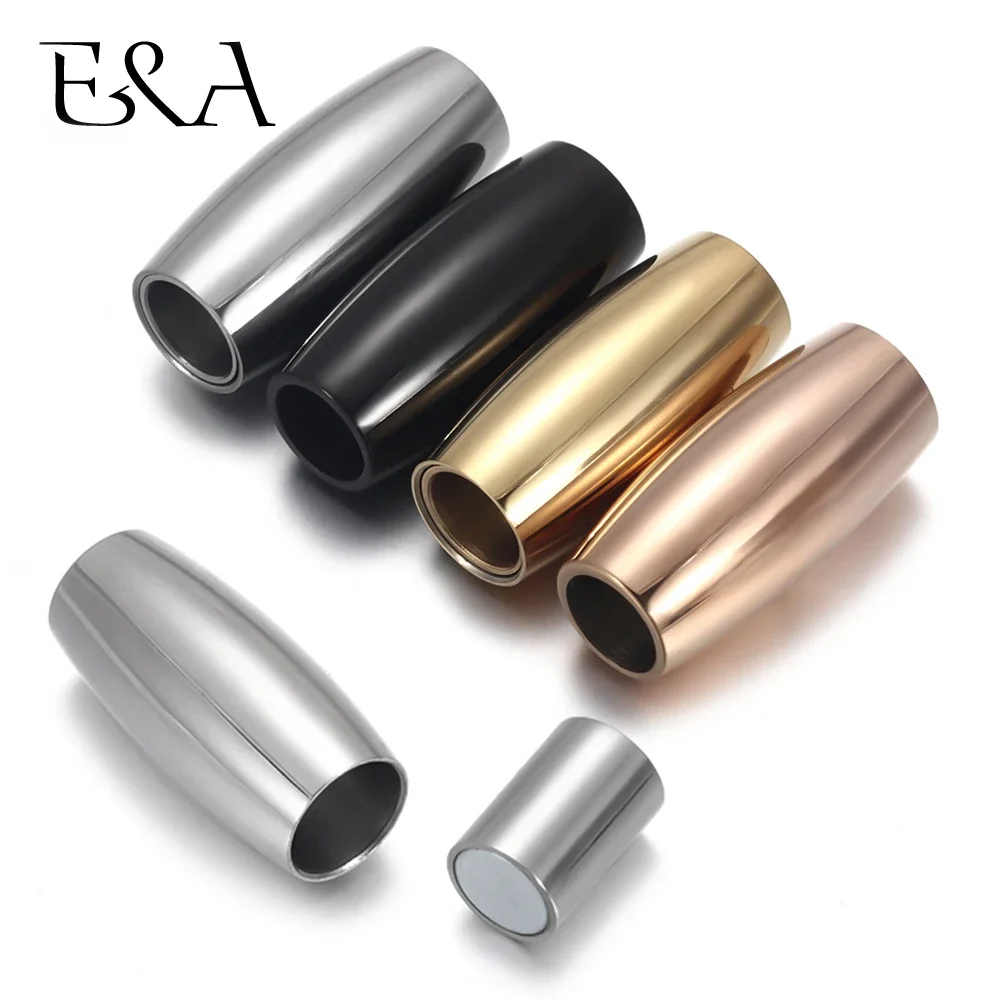 Stainless Steel Magnetic Clasps Hole 6mm for Leather Cord Magnet Lace Buckle for Bracelet Jewelry DIY Making Accessories