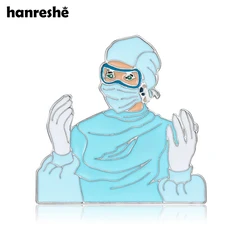 Hanreshe New Surgery Doctor Enamel Pin Medical Jewelry Backpack Lapel Hat Brooch Badge Medicine Gift for Surgeon Nurse