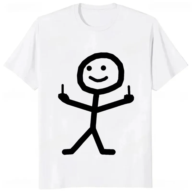 Middle Finger Funny Frenzy Print Women's T-Shirt Casual Fashion Harajuku Street Cute Trendy Style Comfortable Woman Clothing