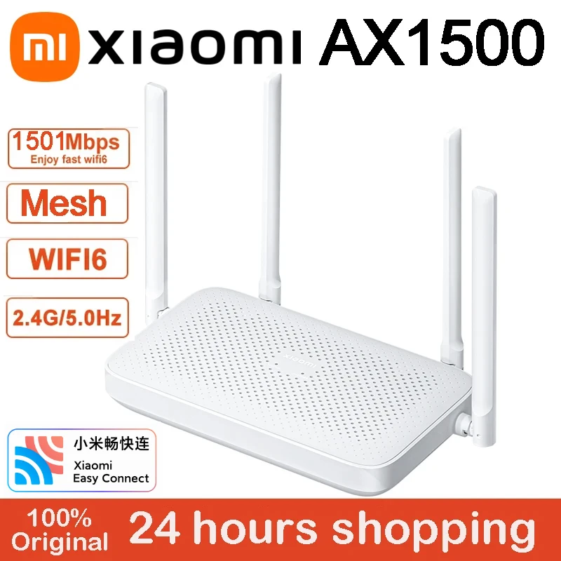 Xiaomi AX1500 wifi6 Router 1501Mbps 2.4G/5GHz Dual Band Router Gigabit Ethernet Port OFDMA Transmission Mesh Networking