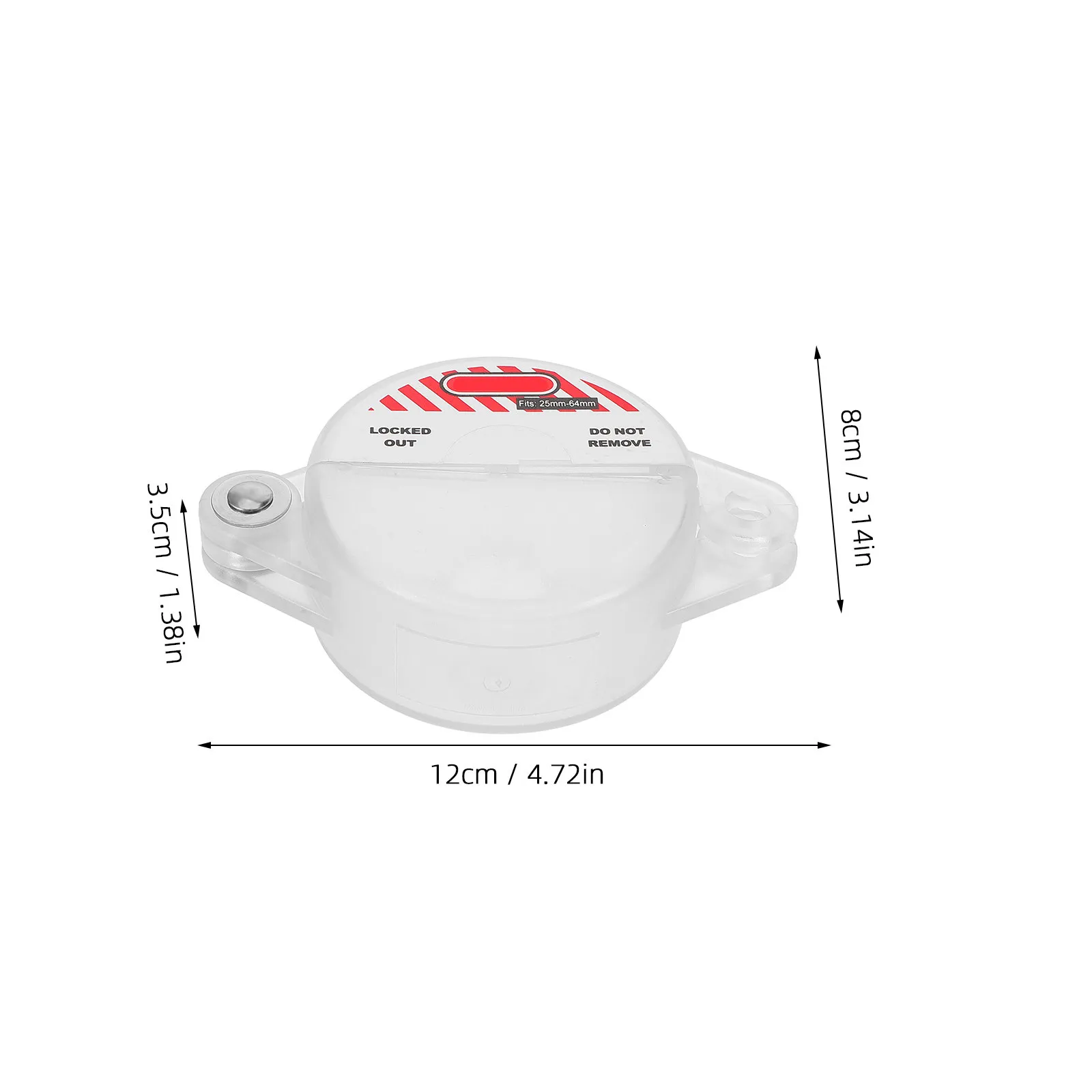 Transparent Valve Lockout Device for Gate Valves Water Spigots Gas Propane Tanks Outdoor Faucets Corrosion Wear Heat Resistant