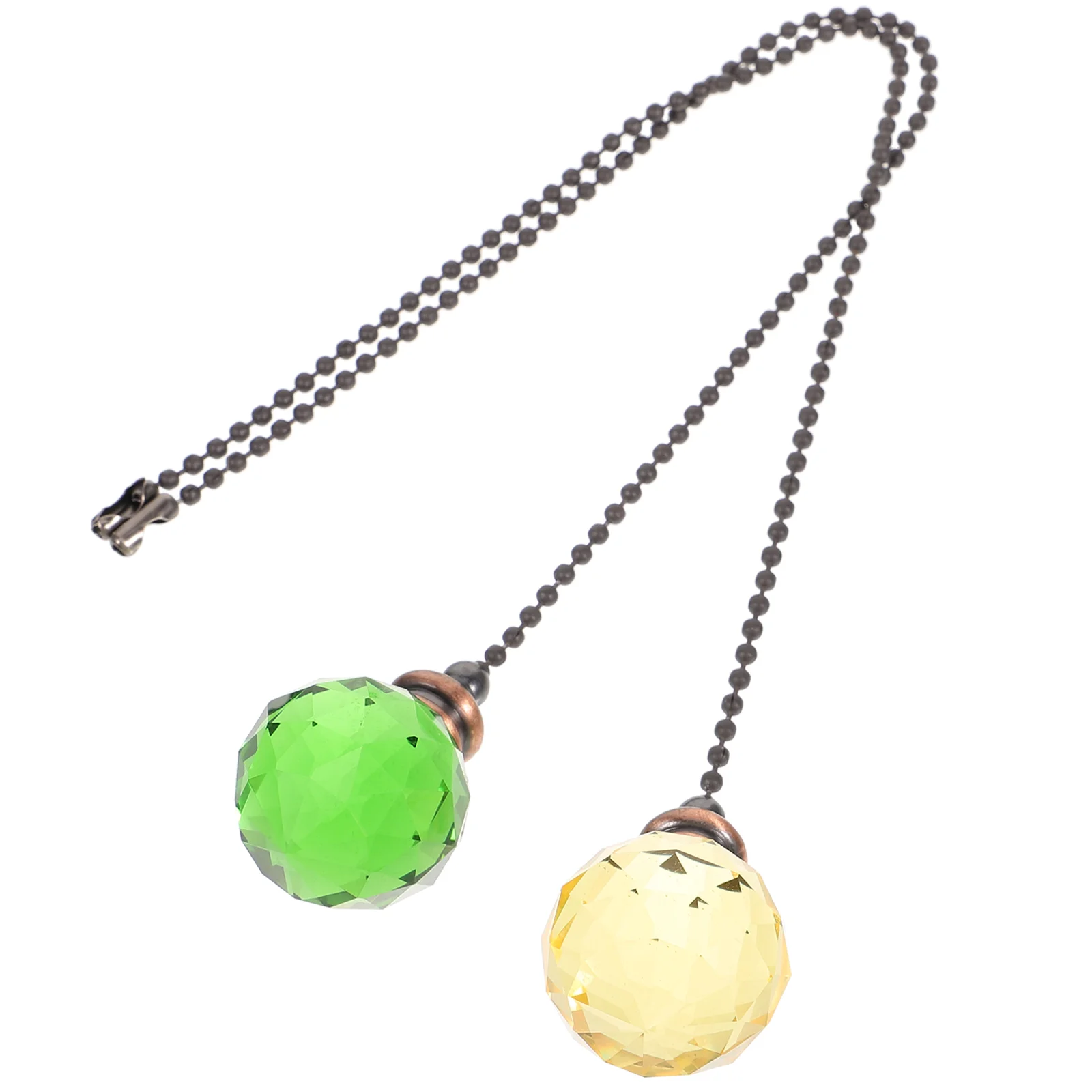 

2pcs Ceiling Light Pull Chain Portable Pull Chains Light Pull Cord With Crystal Pendant