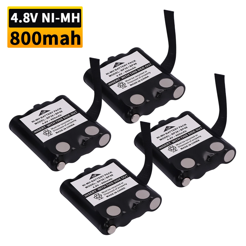 4.8V 800mah NI-MH rechargeable Battery Pack For Uniden BP-38 BP-40 BT-1013 BT-537 GMR FRS 2Way Radio battery