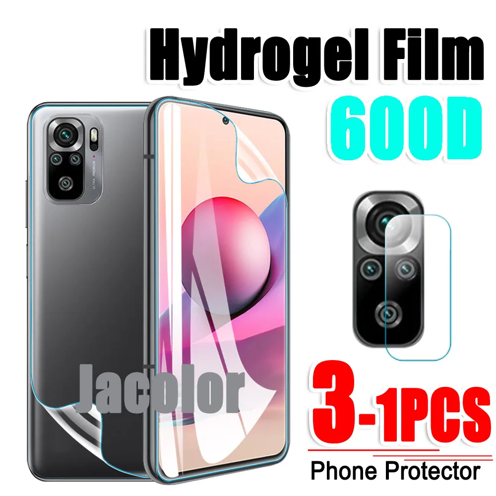 1-3PCS Hydrogel Film For Xiaomi Redmi Note 10S 10 T S 10T 5G Pro Max 10Pro For Note10Pro Note10T Camera Glass Gel Back Protector