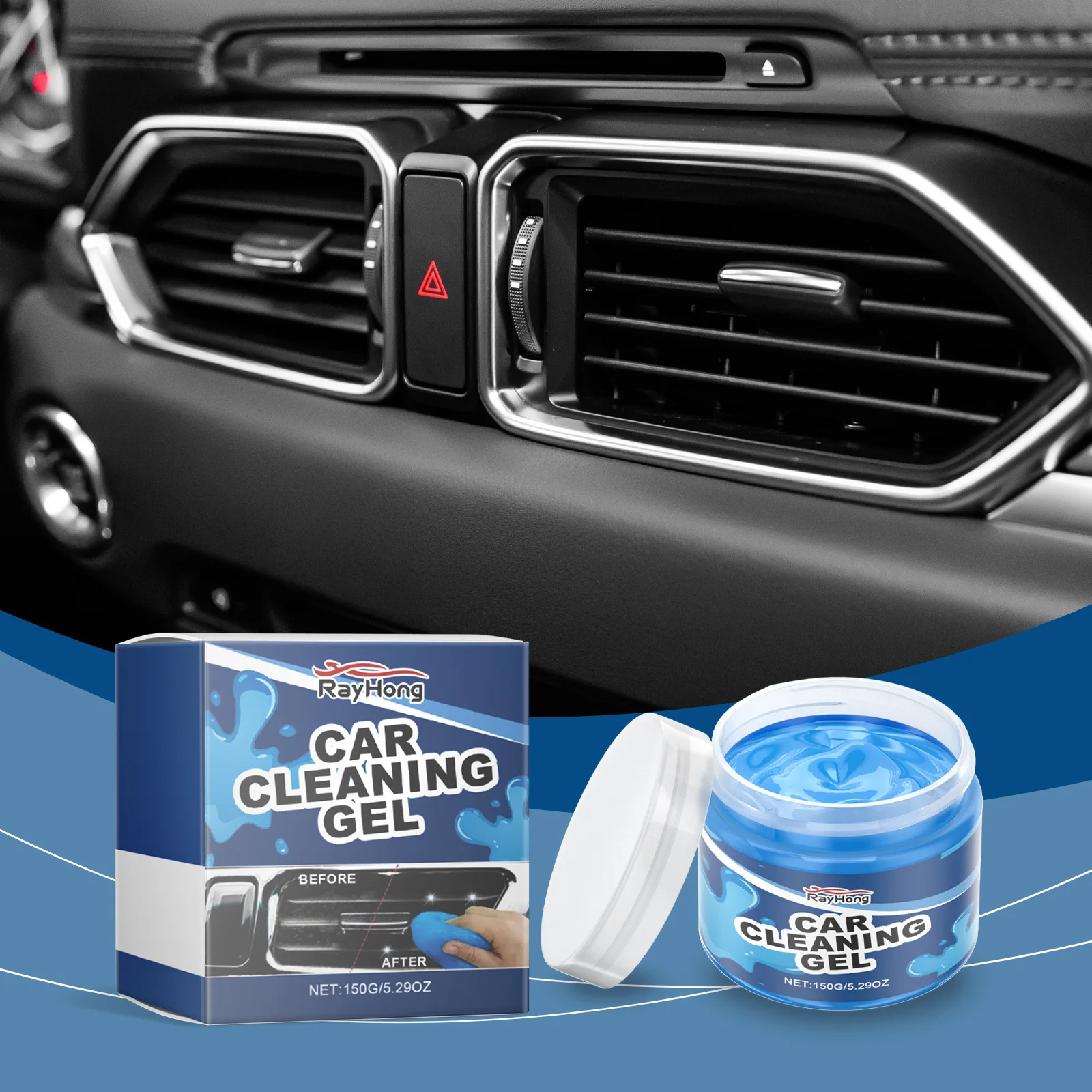 

150g Car Cleaning Gel - Reusable Dust Remover for Vents, Dashboard & Buttons, Multi-Purpose Auto Interior & Electronics Cleaner