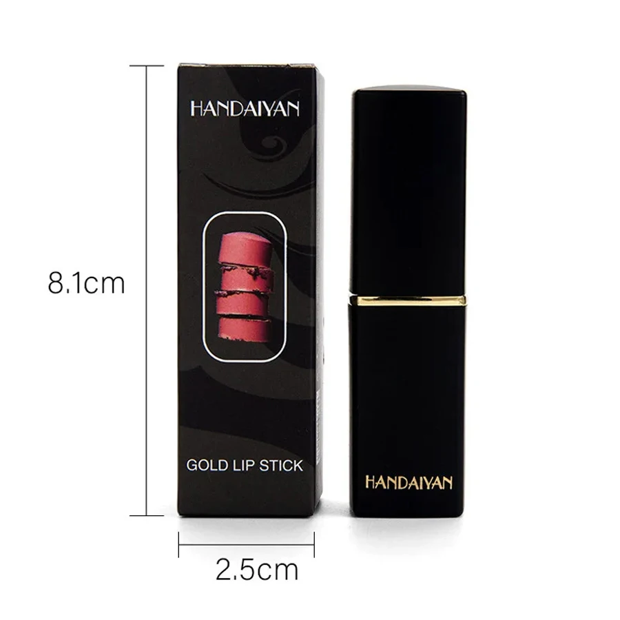 HANDAIYAN Shine Glitter Warm Change Lipstick Makeup Diamond Lip Balm Cream Lightweight Lipbalm Cosmetics Nude Lip Stick Pen