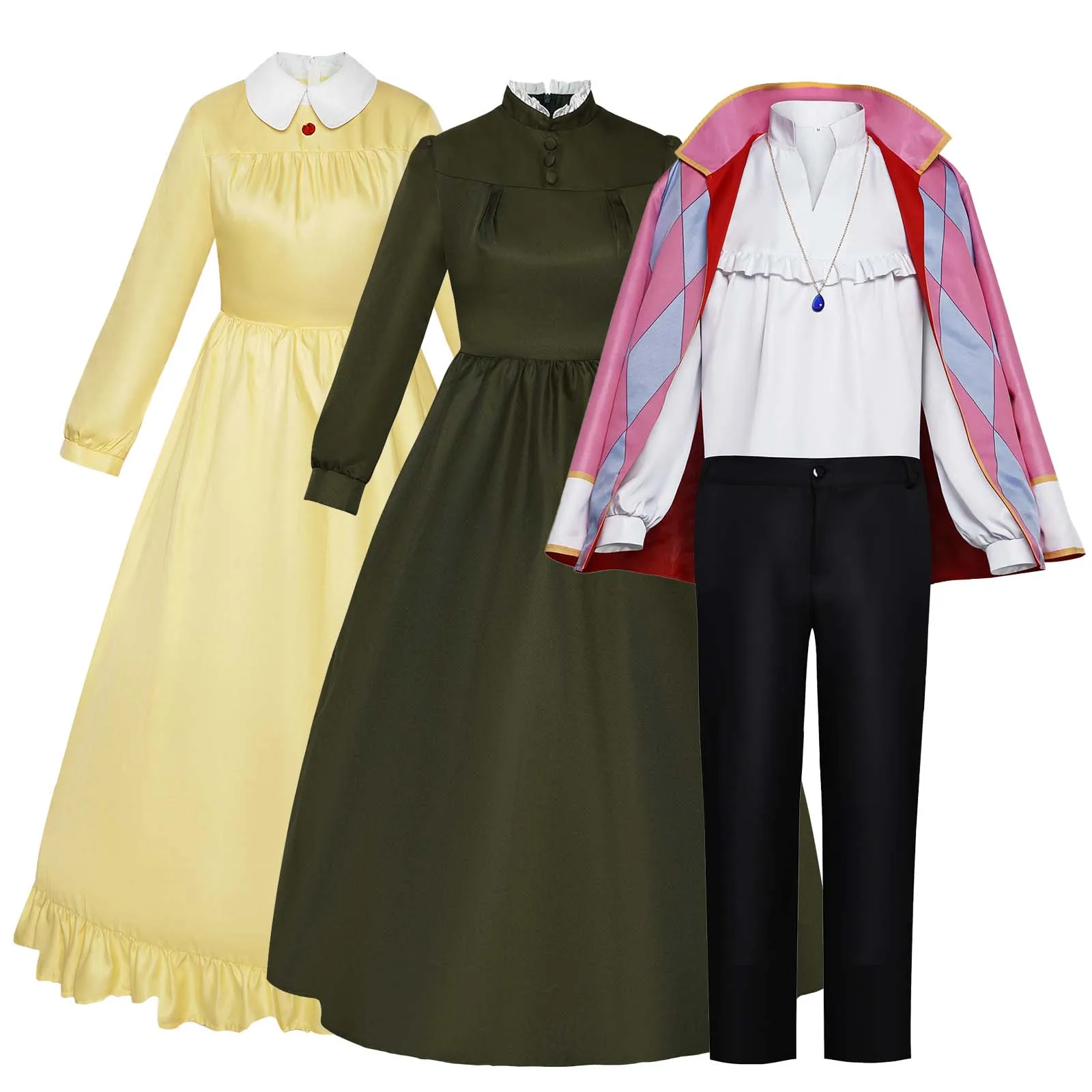 Anime Howl's Moving Castle Howl Sophie Cosplay Costume