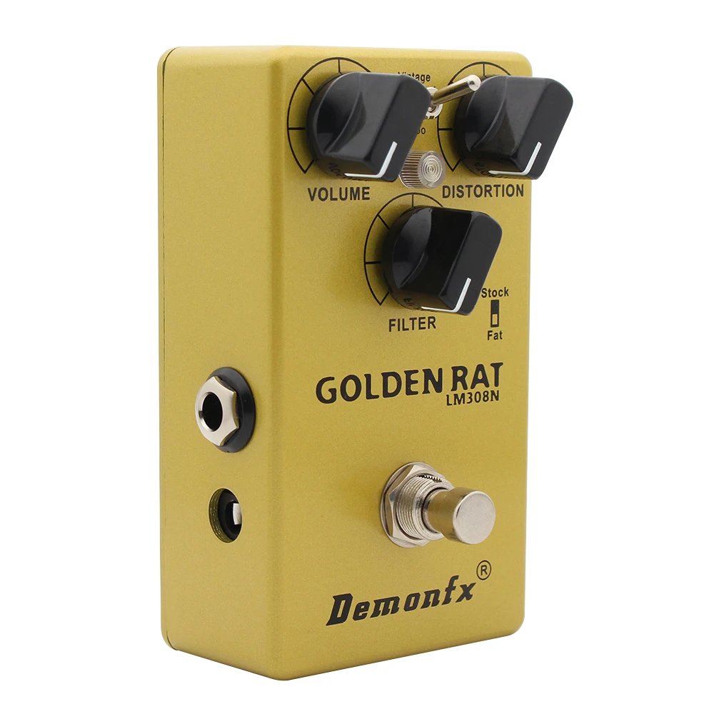 NEW High quality Demonfx GOLDEN RAT  Guitar Effect Pedal Fuzz Distortion Booster With True Bypass