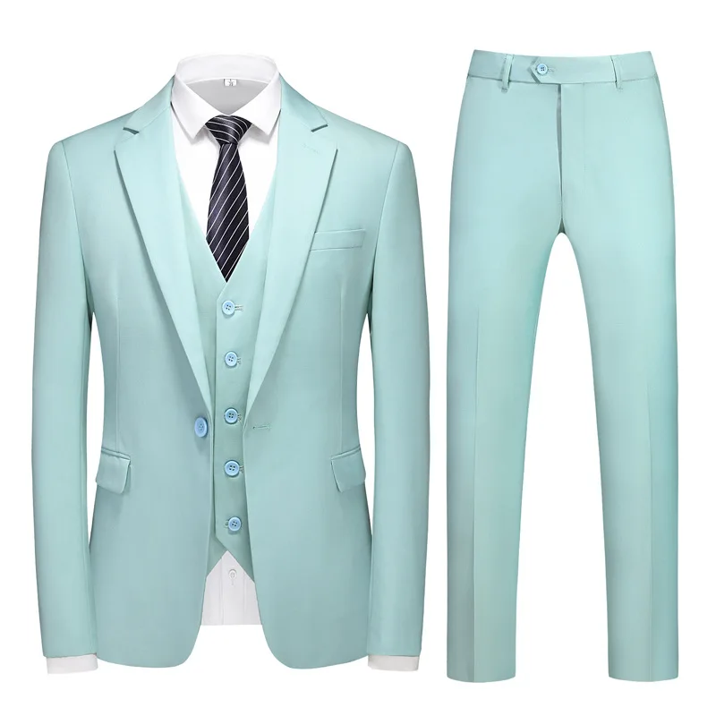 

C184 suit one button slit three piece suit groomsmen suit jacket men