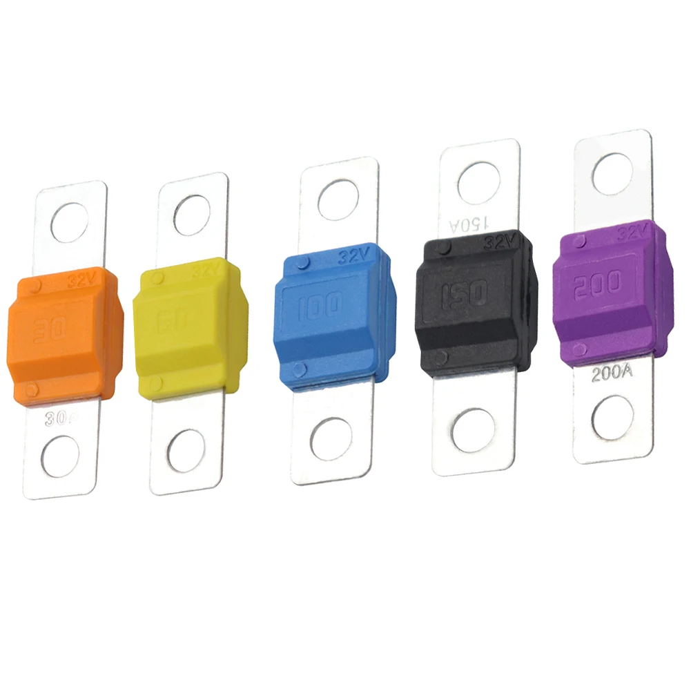 1pc 32V Automotive Forkbolt Small Forkbolt Fuse 、30/60/100/150/200A Fuse Over-current Protection For Cars Ships Yacht Electrical