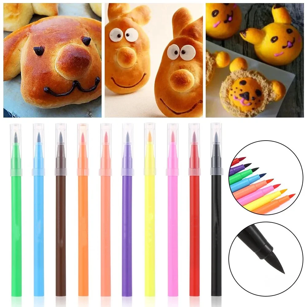 Food Markers Coloring Pen Widely Used Marker Pen Safe Ingredients Pointed Design Paint Pen Kitchen Tools Pigment Pen Odorless