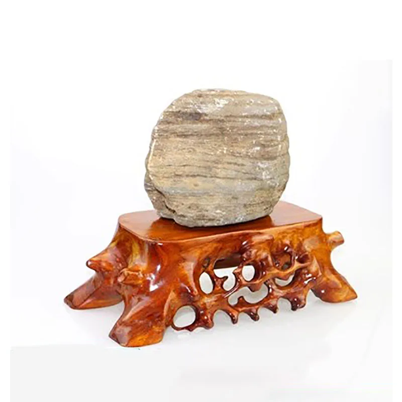 Handmade fish tank base, strange stone base, solid wood root carving artwork, living room decoration