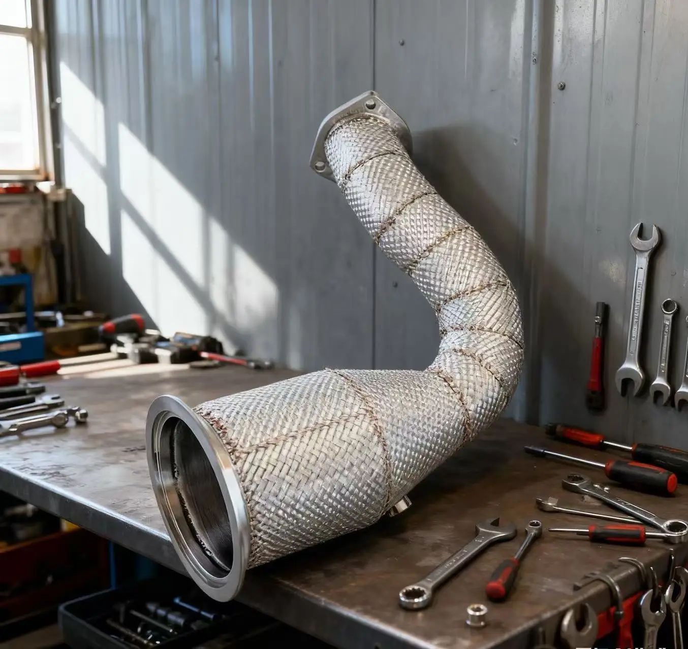 PRO 고품질 배기 다운파이프 포르쉐 카이엔 (E3 9Y0) E-하이브리드 3.0T 열 차단 촉매 배기 파이프 포함