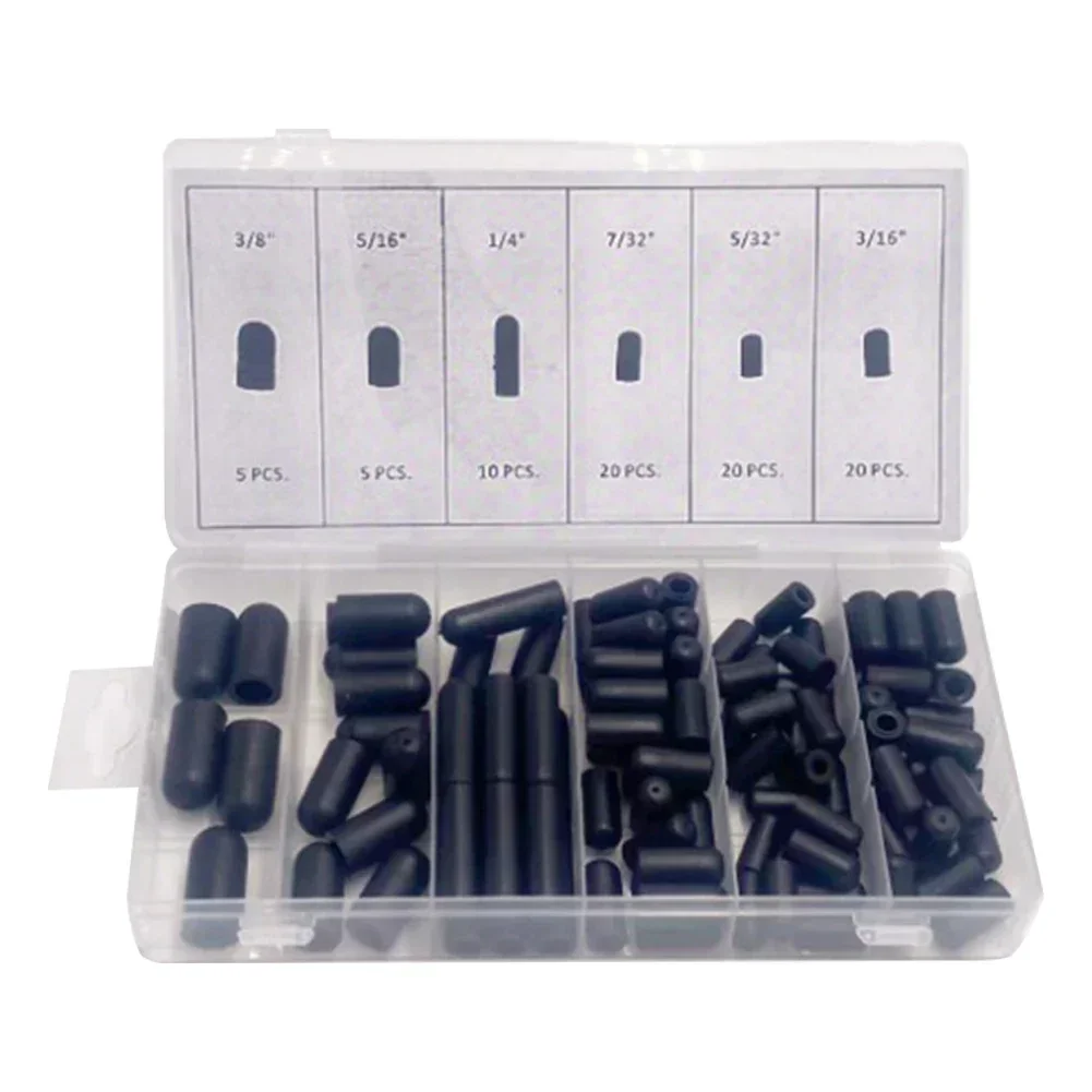 105Pcs Rubber Vacuum Cap Plug Kit Assorted Vacuum Plugs Hose End Cap Modern High Quality Rubber Vacuum Wire Cap Accessories ﻿