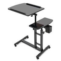Portable Tattoo Workstation with Adjustable Table, Dual Surface Design, Iron and High-Density Board, Impact-Resistant