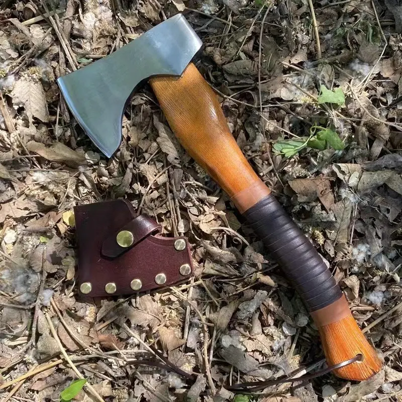 

Survival Axe Forge Camping Ax Household Hatchet Portable Wooden Handle Felling Axe Head Hunting Tool Outdoor Survival Gear