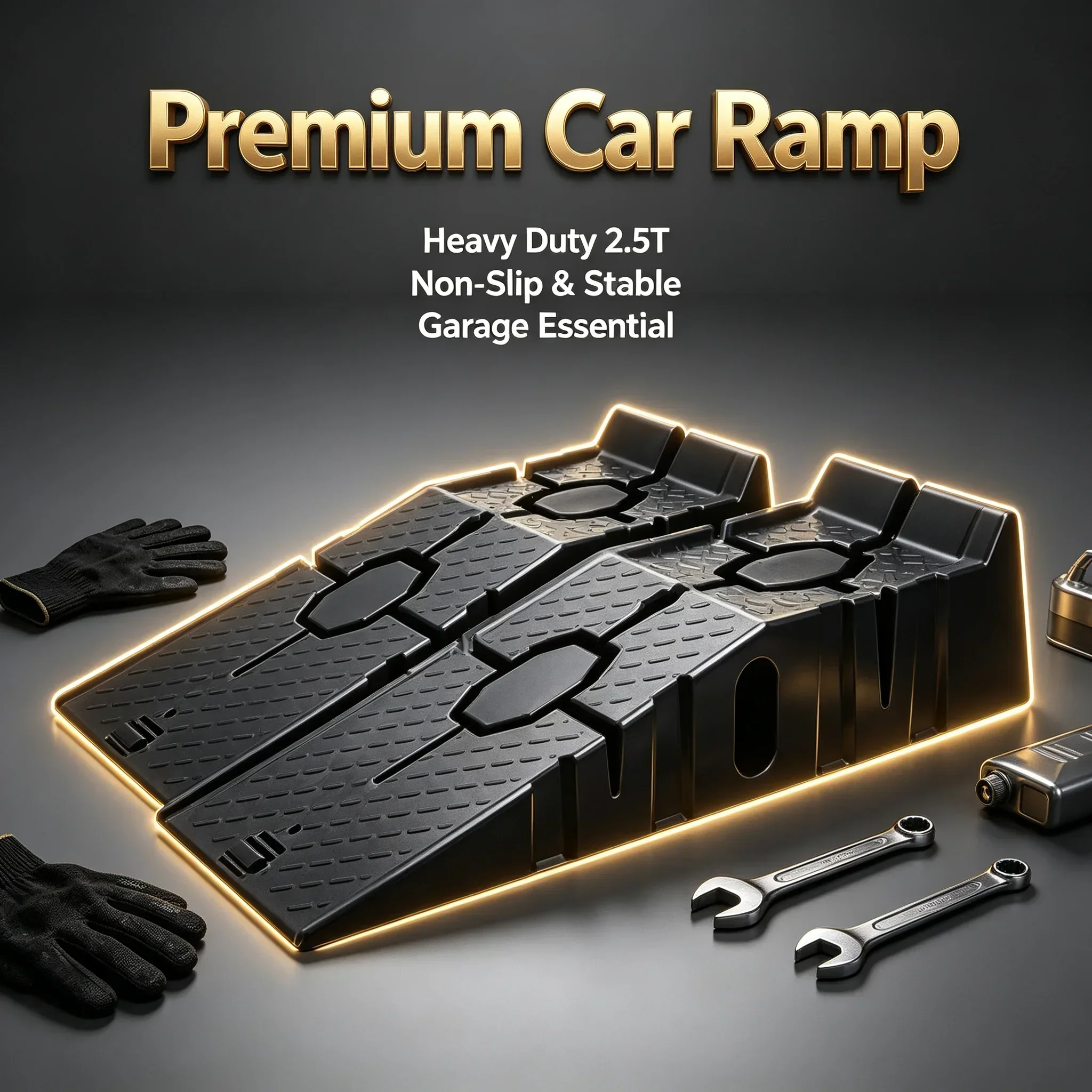 Auto Repair Working Ramp Heavy Duty, Antiskid Car Oil Change Slope, Car Jack Lift Maintenance Bracket Tools