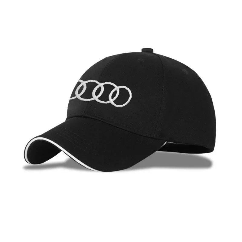 Gorras de béisbol Unisex para exteriores, sombrero informal ajustable con protección solar para Audi A4 A6 B5 B6 B7 8P 8V 8L A5 C7 4F A8 Q2 Q7 RS3 RS4 RS5